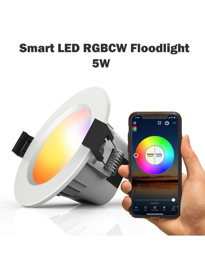 5W Smart Recessed Lighting Ceiling Panel Light Voice Control Dimmable 2700K-6500K Selectable Spotlights White 10 x 5.5 x 10cm  - Image 5