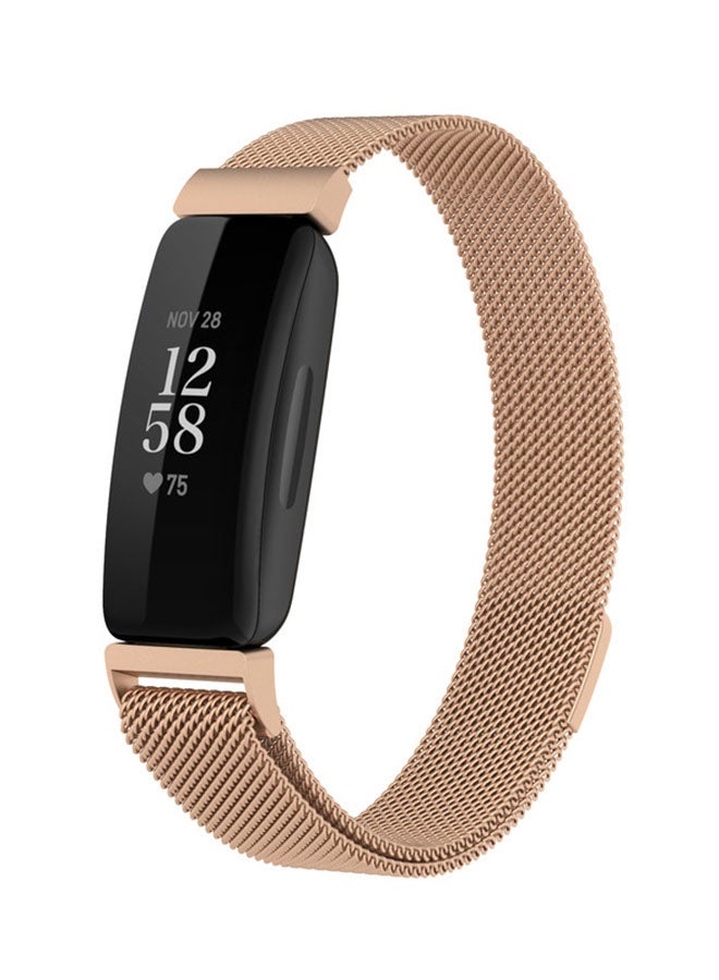 Milanese Band for Fitbit inspire 2 Rose Gold