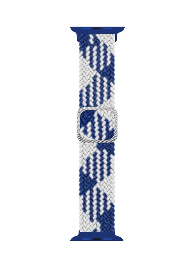 FITME Woven Fabric Band for Apple Watch 38/40/41mm Blue/White  - Image 2