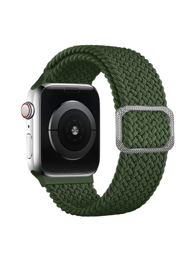 FITME - Woven Fabric Band for Apple Watch 42/44/45/49 mm Green - Image 1