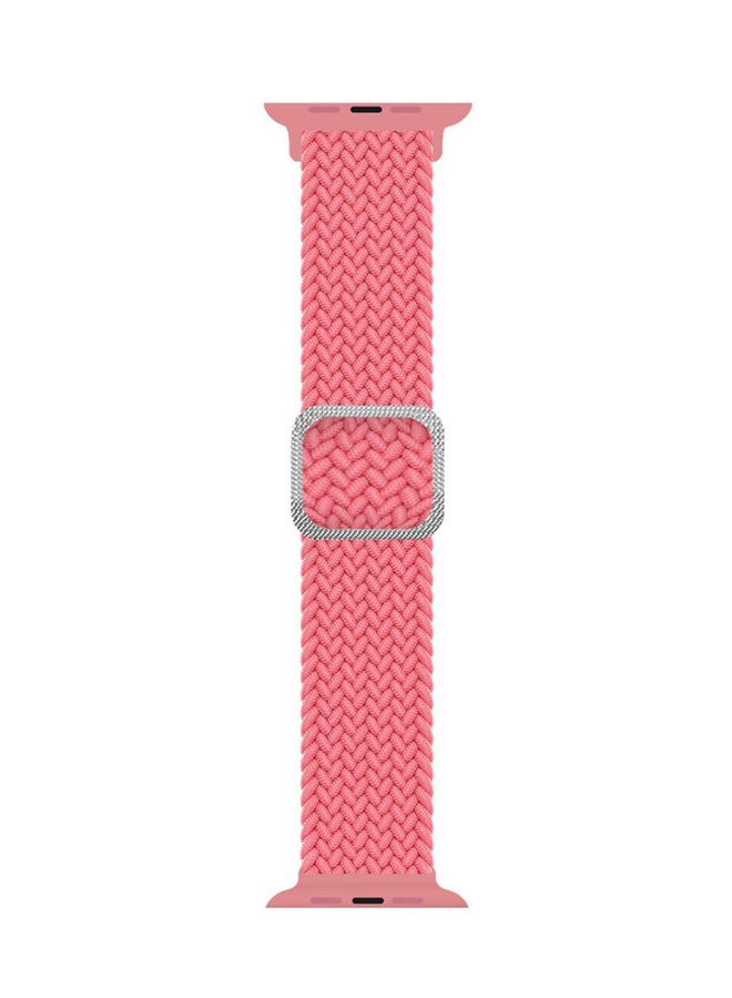 FITME - Woven Fabric Band for Apple Watch 42/44/45/49 mm Pink - Image 1