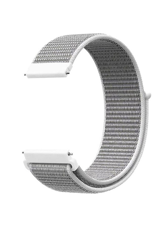 FITME Nylon loop Replacement Bands For 20mm Watches White/Black - Image 1