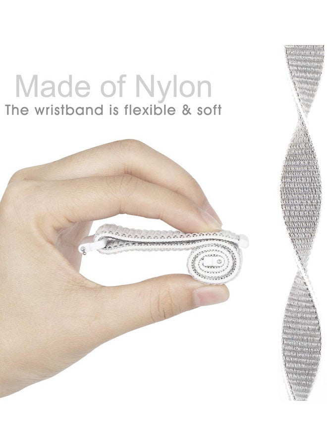 FITME Nylon loop Replacement Bands For 20mm Watches White/Black - Image 3