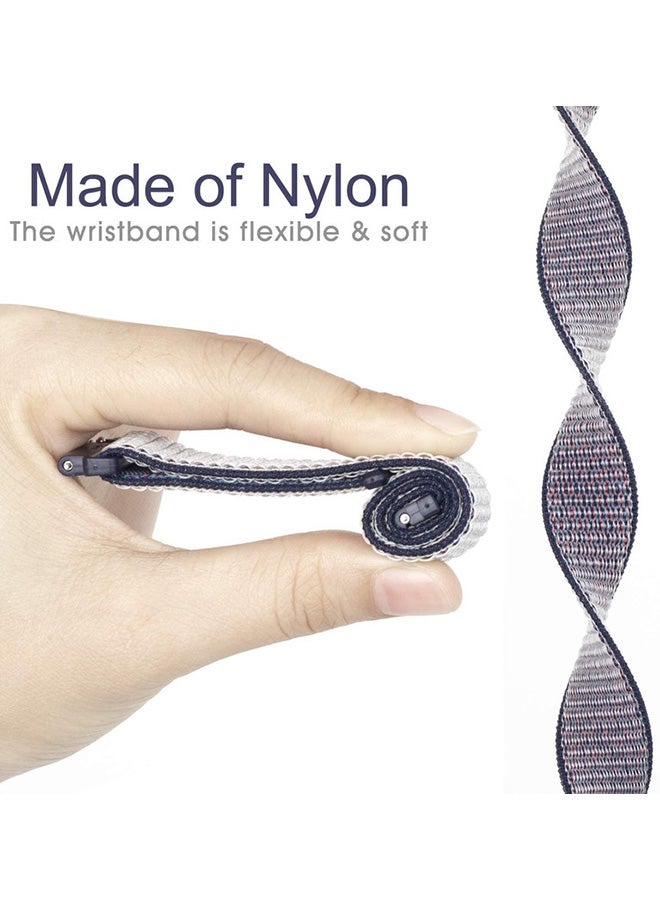 FITME Nylon loop Replacement Bands For 22mm Watches Blue - Image 3