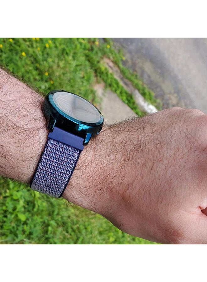 FITME Nylon loop Replacement Bands For 22mm Watches Blue - Image 4