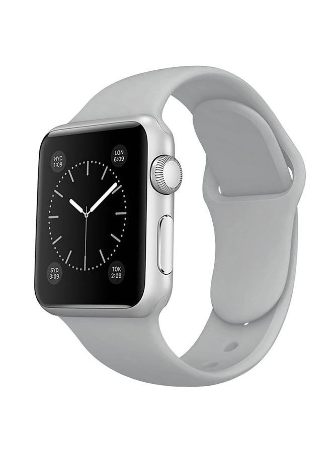 FITME - 2-Piece Silicone band for Apple Watch 42/44/45/49 mm Small/Large Grey - Image 1