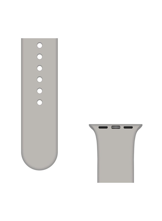 FITME - 2-Piece Silicone band for Apple Watch 42/44/45/49 mm Small/Large Grey - Image 1