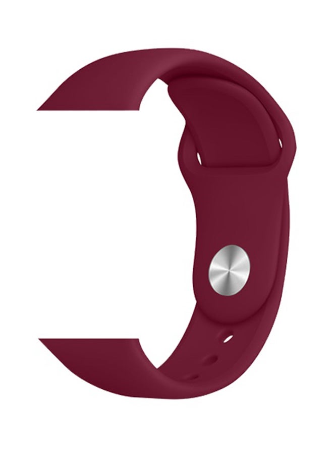 FITME - 2-Piece Silicone band for Apple Watch 42/44/45/49 mm Small/Large Maroon - Image 1