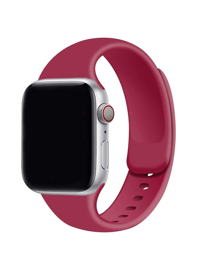 FITME - 2-Piece Silicone band for Apple Watch 42/44/45/49 mm Small/Large Maroon - Image 1