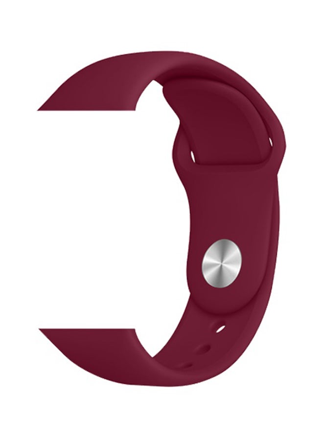FITME - 2-Piece Silicone band for Apple Watch 38/40/41mm Small/Large Maroon - Image 1