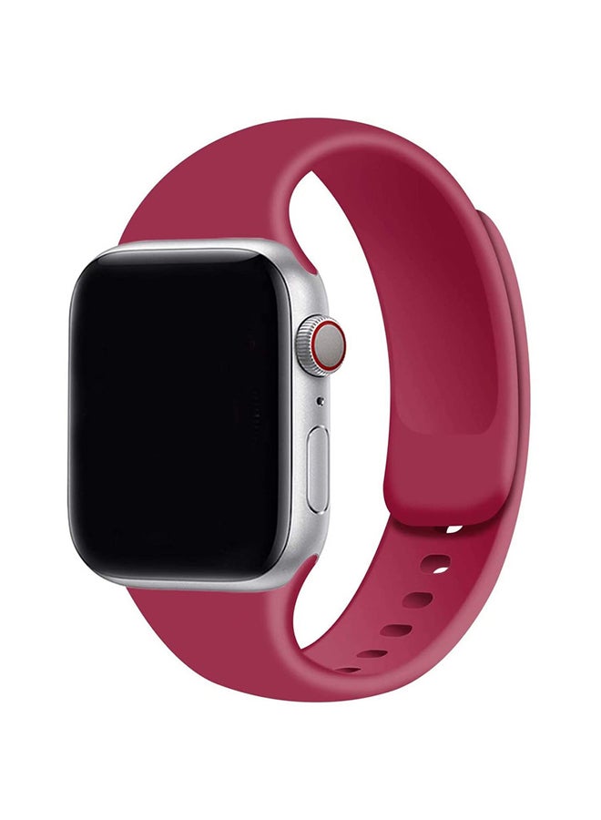 FITME - 2-Piece Silicone band for Apple Watch 38/40/41mm Small/Large Maroon - Image 1