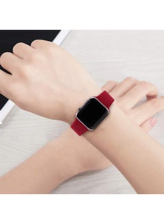 FITME 2-Piece Silicone band for Apple Watch 38/40/41mm Small/Large Maroon  - Image 4