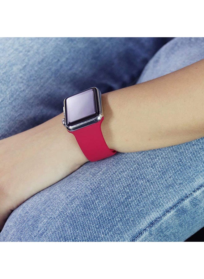 FITME - 2-Piece Silicone band for Apple Watch 38/40/41mm Small/Large Maroon - Image 1