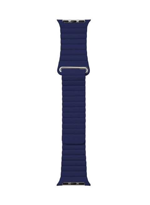 Magnetic Leather Band For Apple Watch 38/40/41mm Blue
