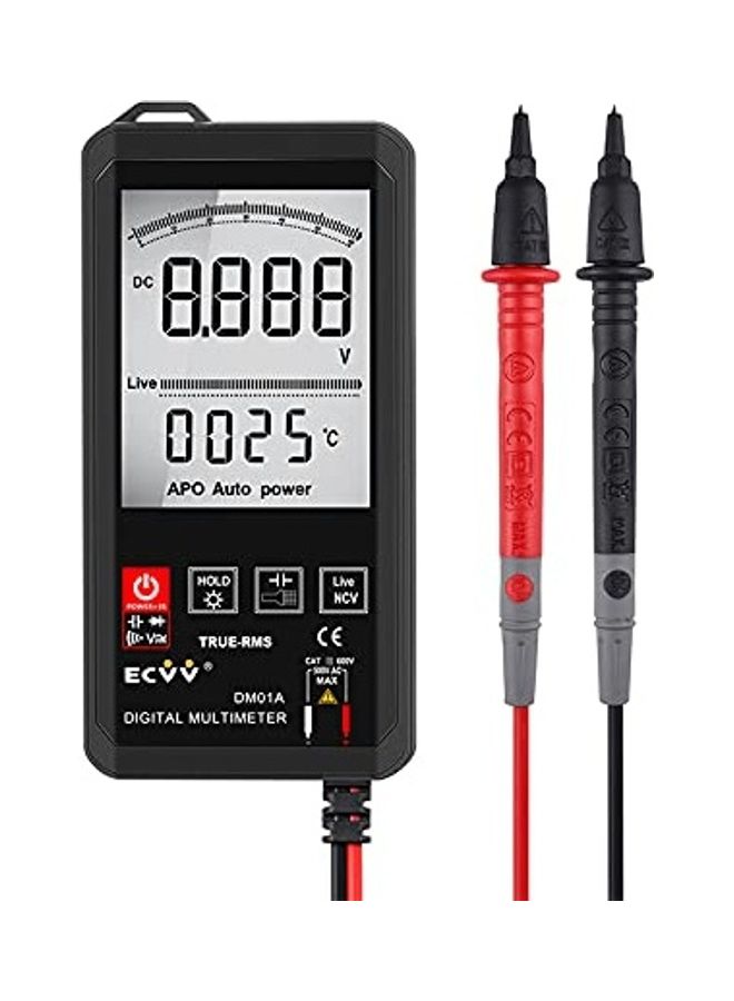 UNI-T Touch Digital Mini NCV Handheld Multimeter 1000V DC Voltage Large Screen Universal Electronic Repair Tool Red/Black - Image 1