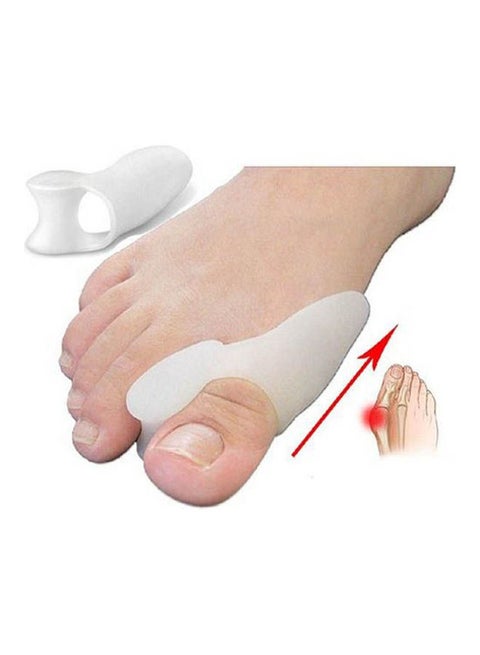 Silicon Toe Protectors Separator Spacers Straightener - 2 Pcs - White