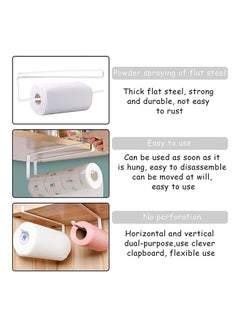 Generic Under Cabinet Roll Paper Dispenser Towel Holder Storage Rack for Kitchen White 27x10x4cm  - Image 4