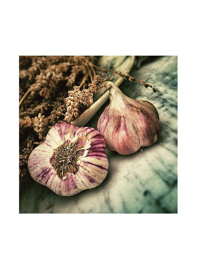 Garlic MDF Wall Art Multicolour 30 X 30 - Image 1
