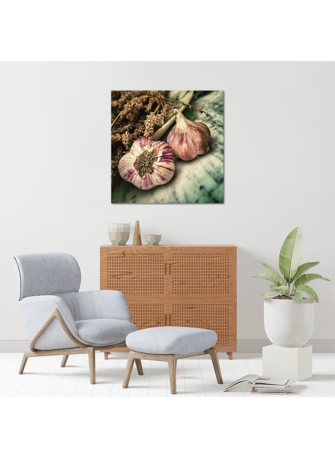 Garlic MDF Wall Art Multicolour 30 X 30 - Image 2