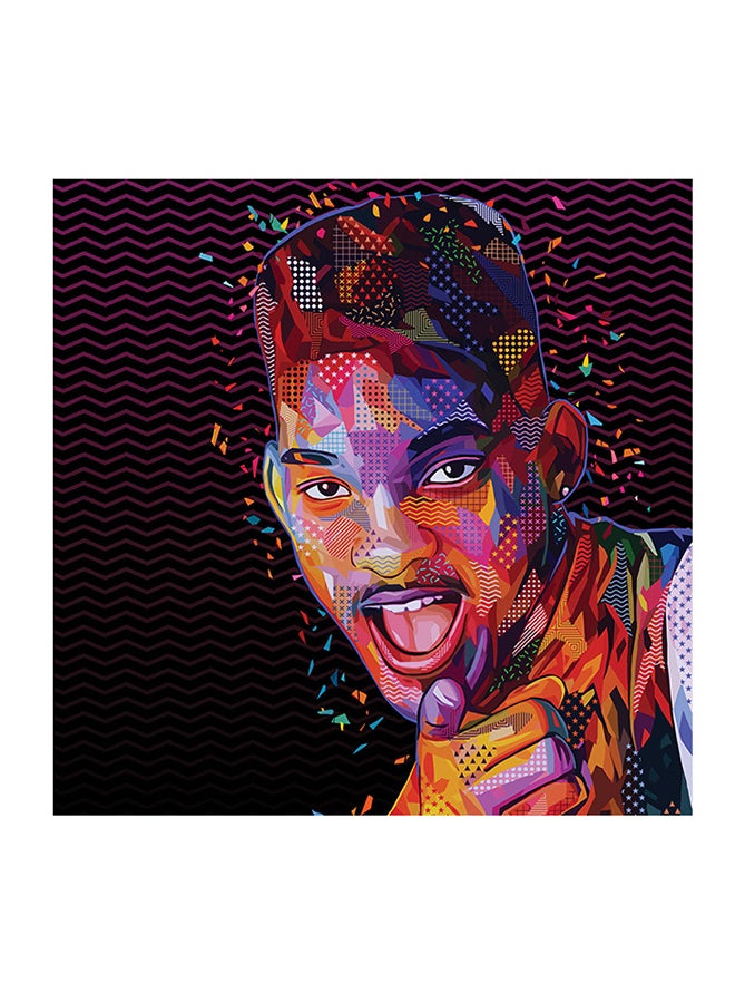 Will Smith MDF Wall Art Multicolour 30 X 30cm - Image 1