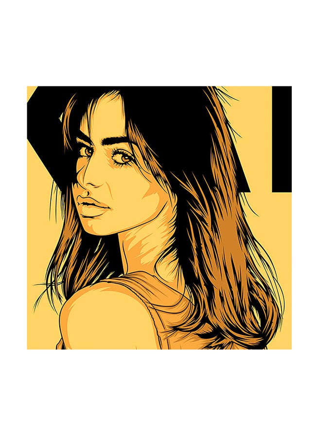 Women and Boards Skate MDF Wall Art Multicolour 30 X 30cm - Image 1