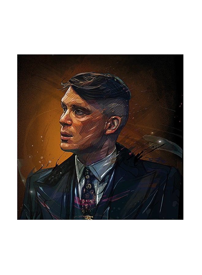 لوحة فنية من خشب MDF لصورة توماس شيلبي من مسلسل "Peaky Blinders" متعدد الألوان 30 X 30سم - Image 1