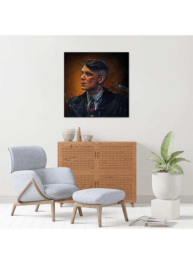لوحة فنية من خشب MDF لصورة توماس شيلبي من مسلسل "Peaky Blinders" متعدد الألوان 30 X 30سم - Image 2