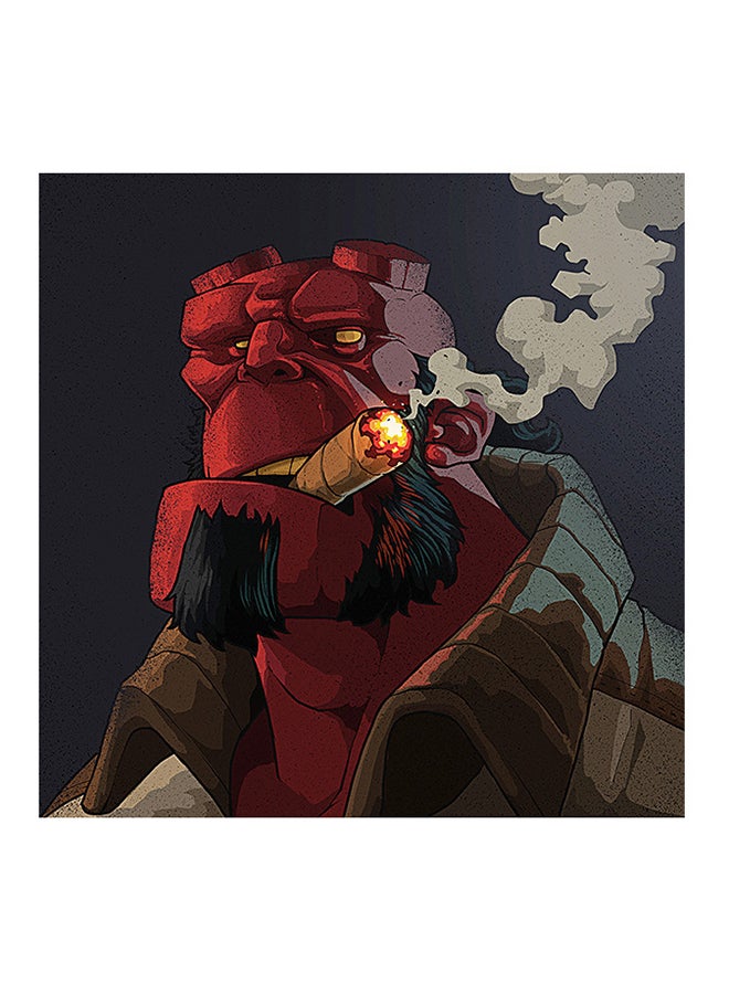Hellboy MDF Wall Art Multicolour 30 X 30cm - Image 1
