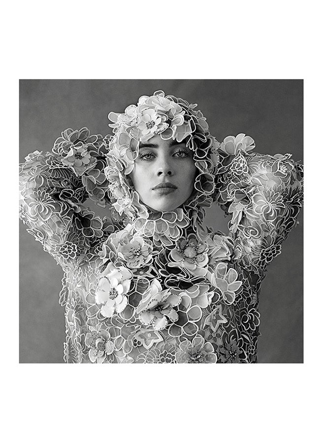 Billie Eilish MDF Wall Art Multicolour 30 X 30cm - Image 1
