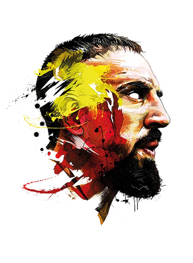 Franck Ribery Football Player MDF Wall Art Multicolour 30 X 30cm