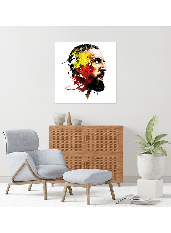 Franck Ribery Football Player MDF Wall Art Multicolour 30 X 30cm