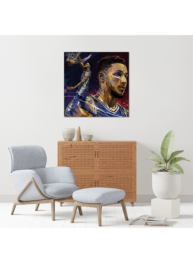 Ben Simmons Basketball Player MDF Wall Art Multicolour 30 X 30cm - Image 2