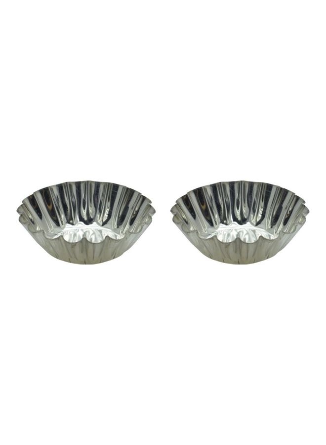 RK 12-Piece Tart Mould Set Silver 14cm - Image 4