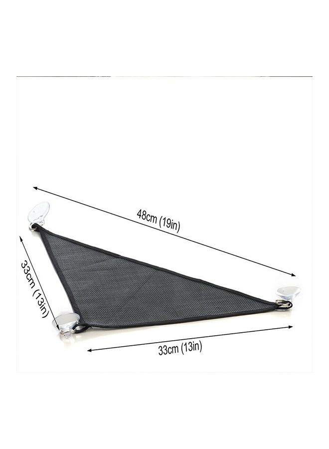2-Piece Reptile Hammock Lounger Resting Hanging Mesh Net Black 48cm