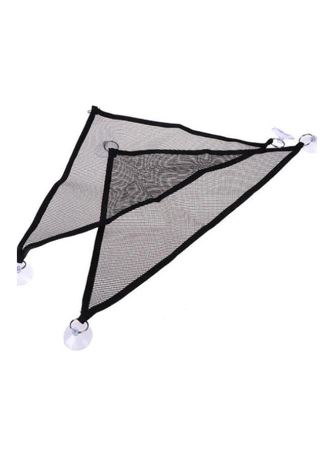 2-Piece Reptile Hammock Lounger Resting Hanging Mesh Net Black 48cm