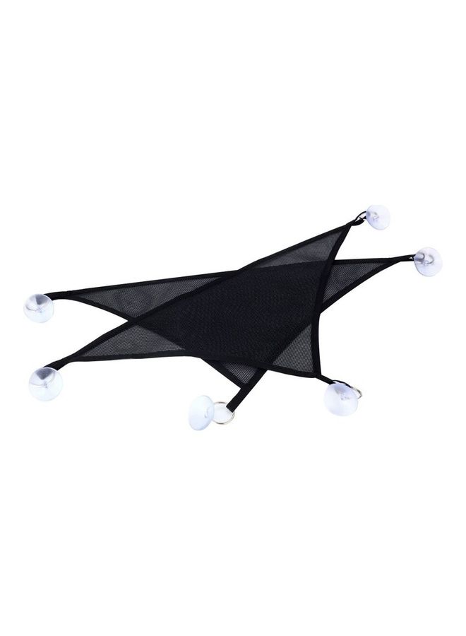 2-Piece Reptile Hammock Lounger Resting Hanging Mesh Net Black 48cm