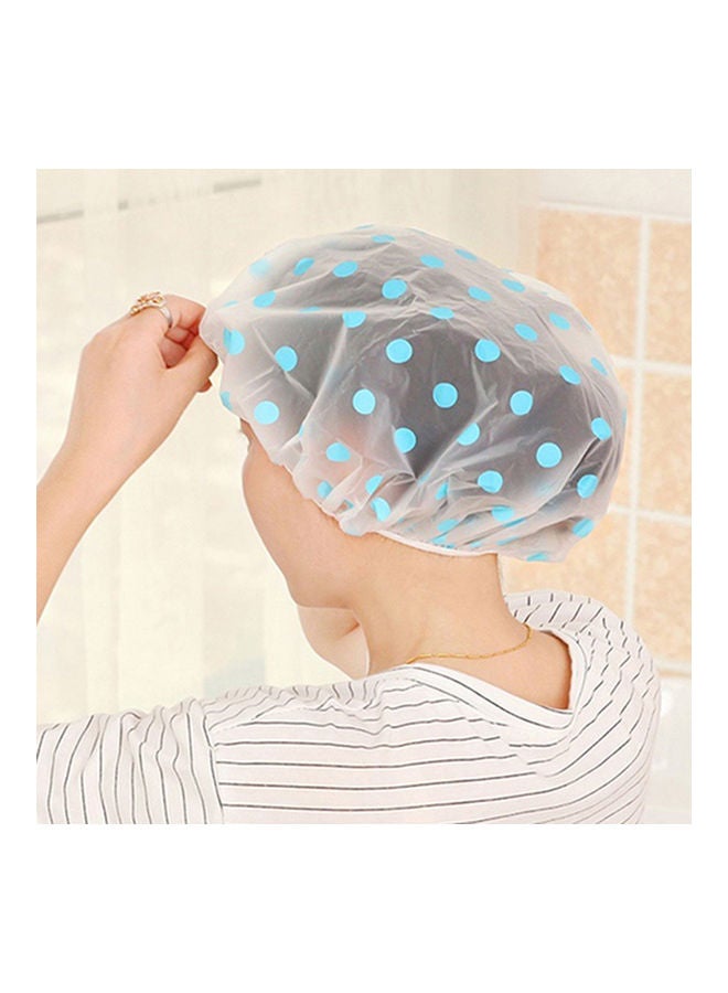 Lovely Dots Thickened Waterproof Transparent Shower Cap Blue 19.9 X 13.15 X 3cm - Image 2