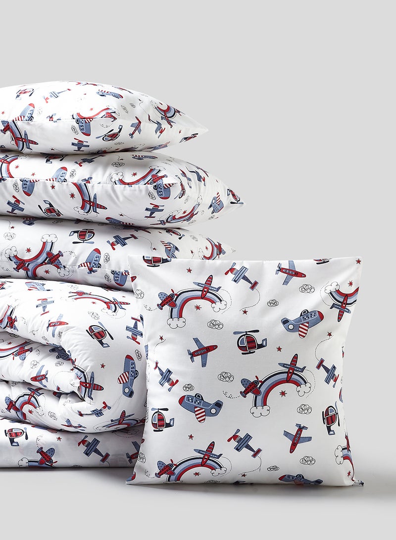 RISHAHOME 6-Piece King Size Comforter Set Cotton Multicolour  - Image 2