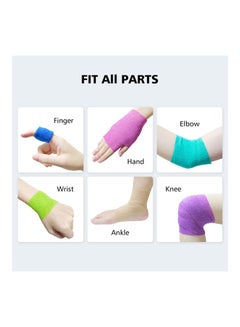 Rock Pow Pack Of 6 Nonwoven Self-Adherent Cohesive First Aid Medical Wrap  - Image 4