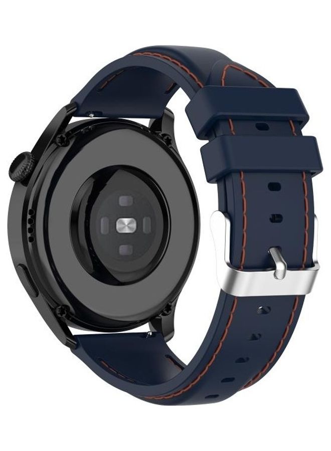 BGM Silicone Replacement Watchband For Huawei Watch 3 / 3 Pro 22mm Blue - Image 5