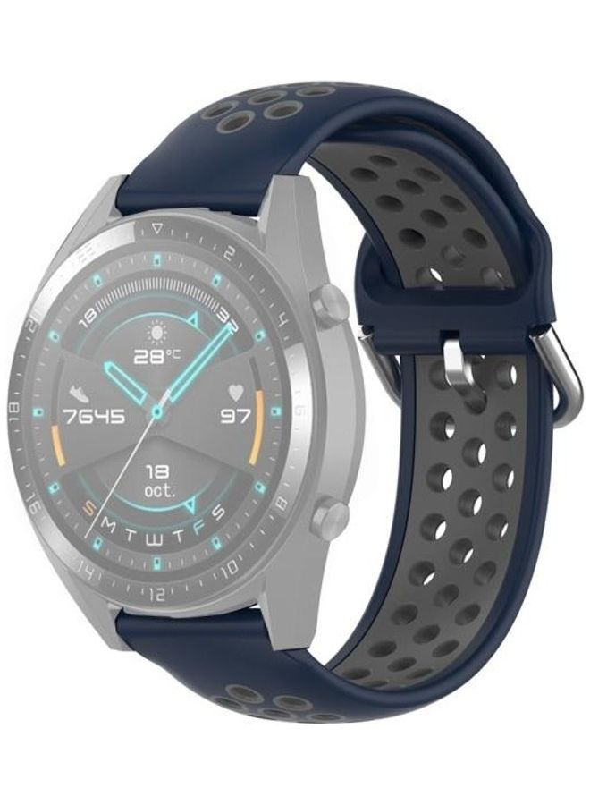 BGM Replacement Strap for Huawei Watch GT 46/42/22mm Blue/Grey - Image 1