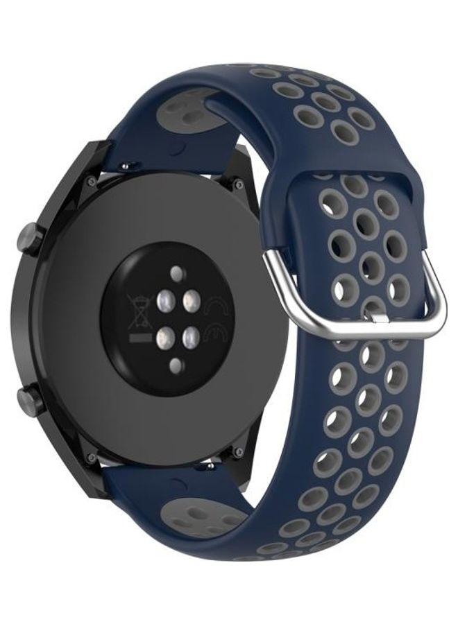 BGM Replacement Strap for Huawei Watch GT 46/42/22mm Blue/Grey - Image 2