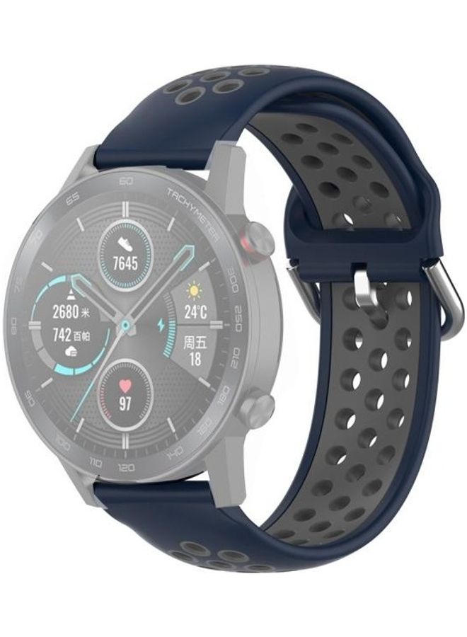 BGM Replacement Strap for Huawei Honor Magic Watch 2 46/22mm Blue/Grey - Image 1