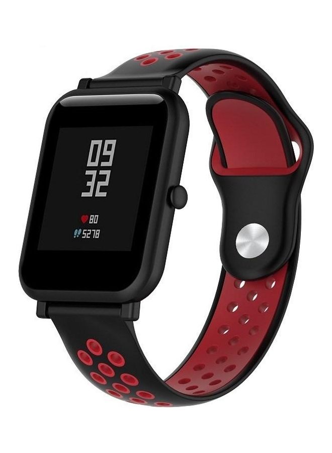 BGM Sport Wrist Strap For Huawei Watch Series 1 Black/Red - Image 1