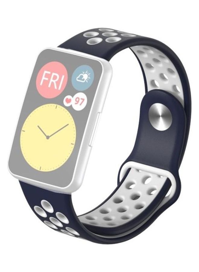 BGM Replacement Strap for Huawei Watch Blue/White - Image 1