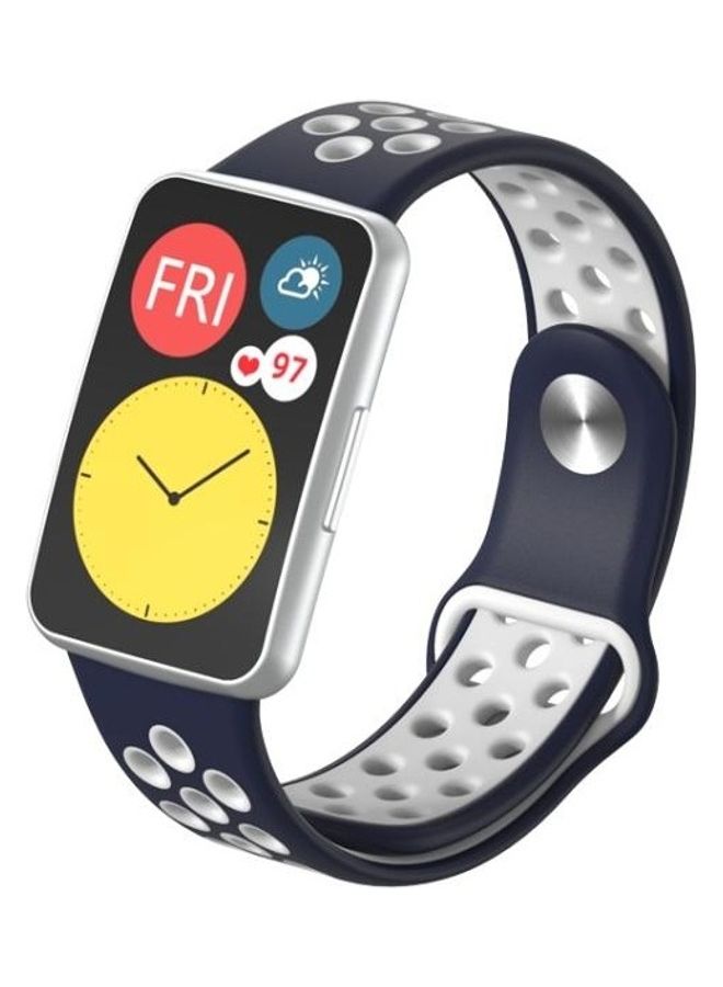 BGM Replacement Strap for Huawei Watch Blue/White - Image 2