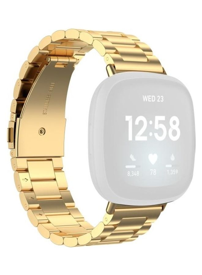 بي جي إم سوار من الستانلس ستيل لساعة فيتبيت فيرسا 3/فيت بيت سينس ذهبي - Image 2