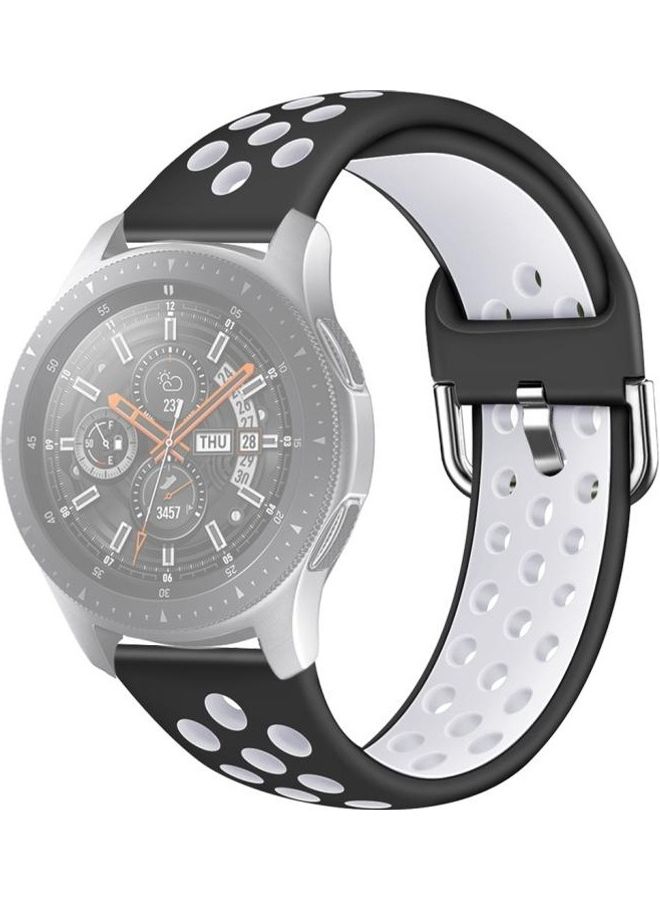 BGM Replacement Strap for Galaxy Watch S3 and Huawei Watch GT 1/2 46/22mm Black/White - Image 1