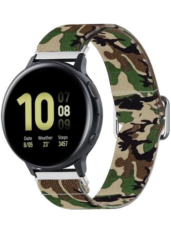 BGM Replacement Strap for Samsung Galaxy Watch Active 2 20mm Camouflage Green - Image 3