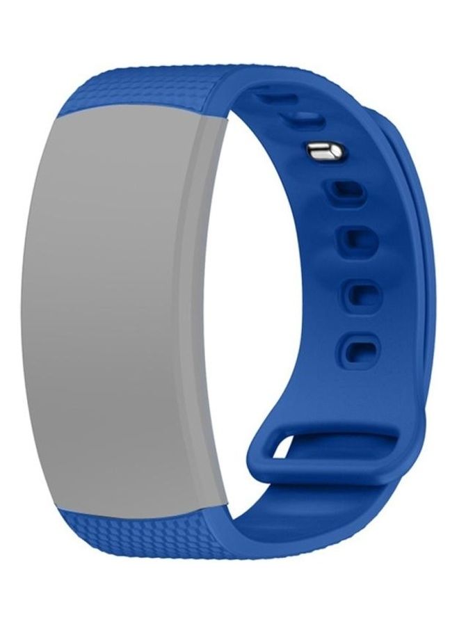 BGM Silicone Replacement Strap For Samsung Gear Fit2 Pro Blue - Image 1